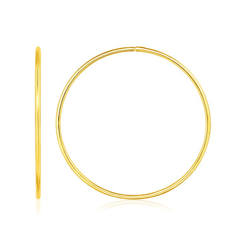 Endless Hoop Style Earring in 14K Yellow Gold